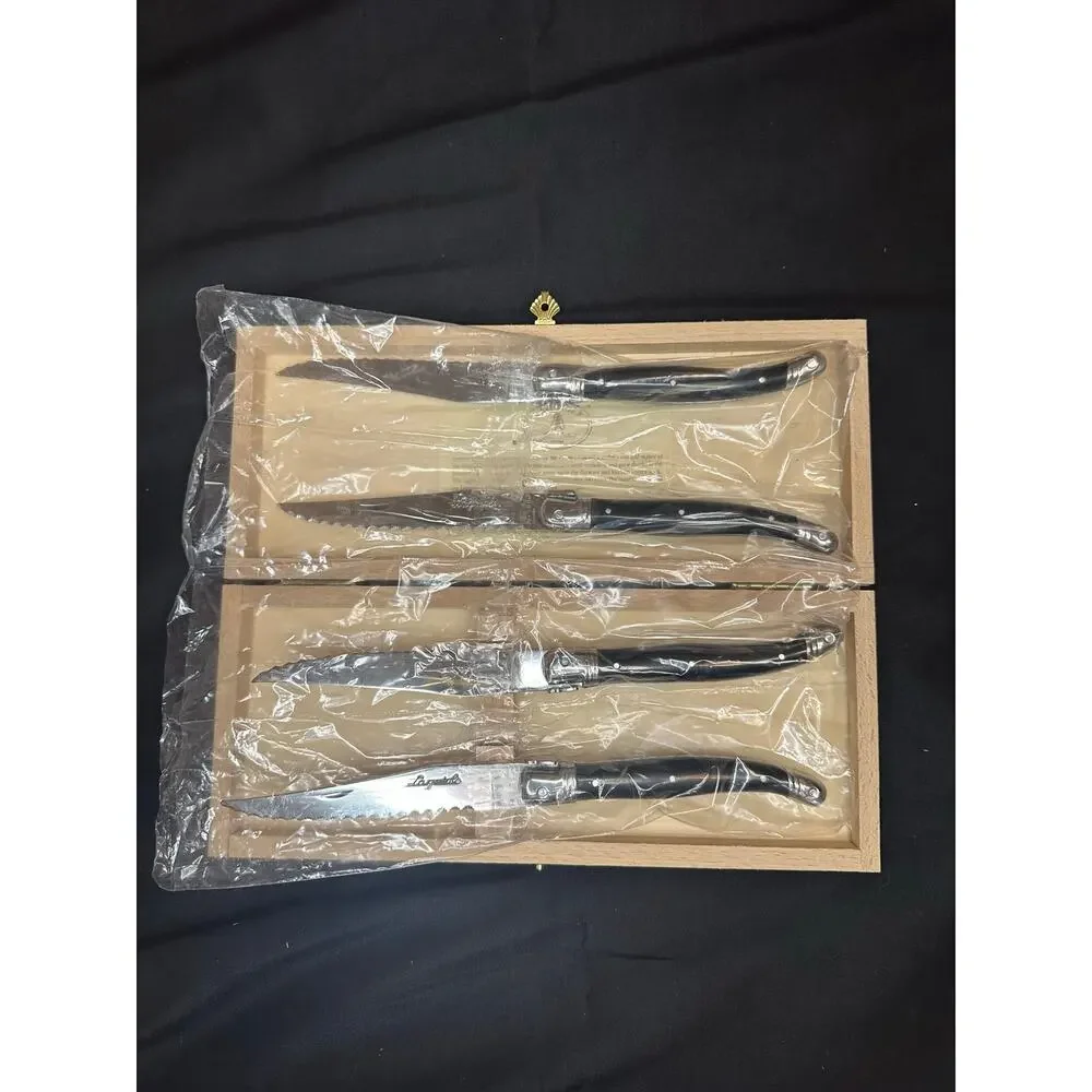 Laguiole Jean Dubost Steak Knives, Set of 4 & Case